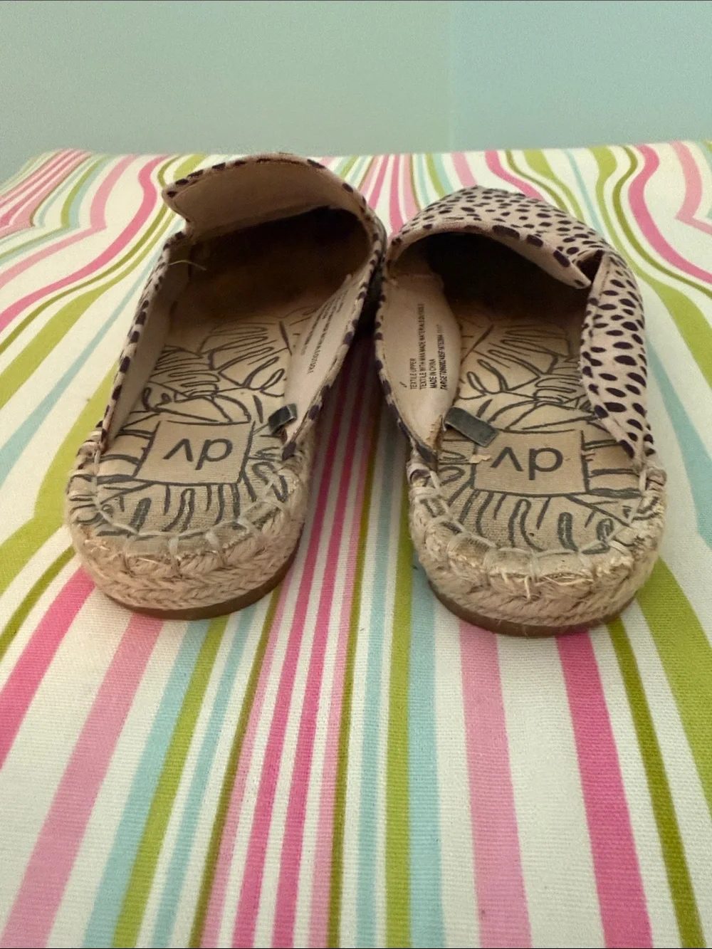 dv by Dolce Vita BrownTan  Leopard Espadrilles Print Mules, open side flats 8